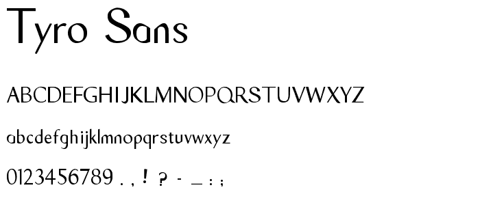 Tyro Sans font
